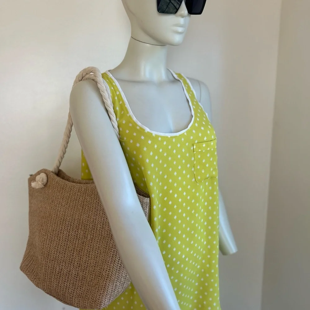 Yellow Polka Dot top loft M